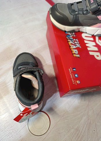 Kız Çocuk Gri-Pembe Spor Ayakkabı - Görsel 4