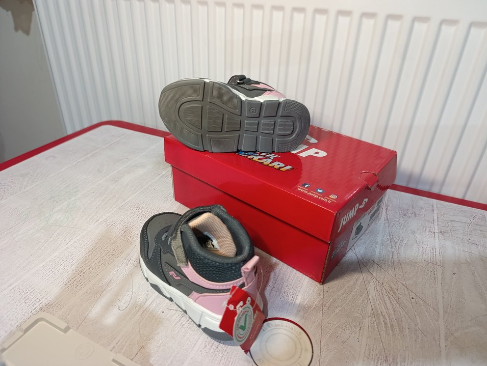 Kız Çocuk Gri-Pembe Spor Ayakkabı - Görsel 5