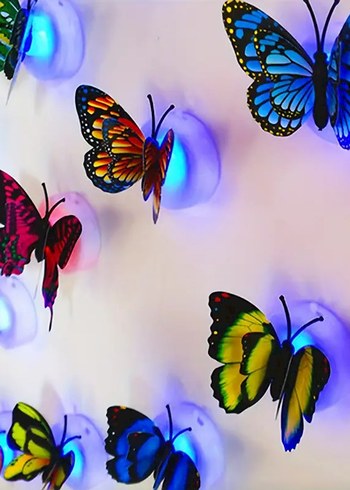 RENKLİ CIVIL CIVIL IŞIKLI KELEBEKLER - Görsel 3