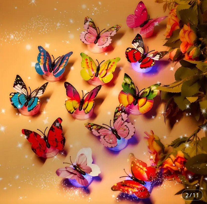 RENKLİ CIVIL CIVIL IŞIKLI KELEBEKLER - Görsel 5