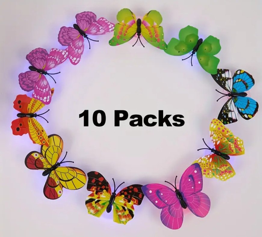 RENKLİ CIVIL CIVIL IŞIKLI KELEBEKLER - Görsel 2