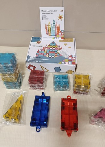 98 PARÇA BÜYÜK BOY MANYETİK LEGO BLOKLAR - Görsel 5