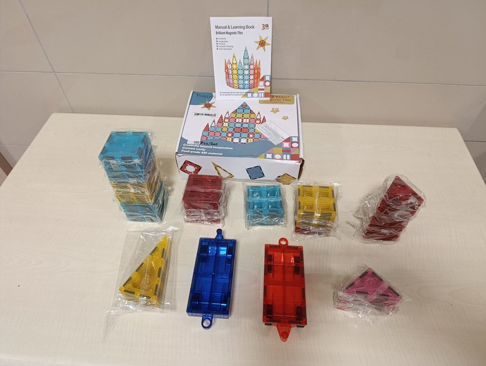 98 PARÇA BÜYÜK BOY MANYETİK LEGO BLOKLAR - Görsel 5