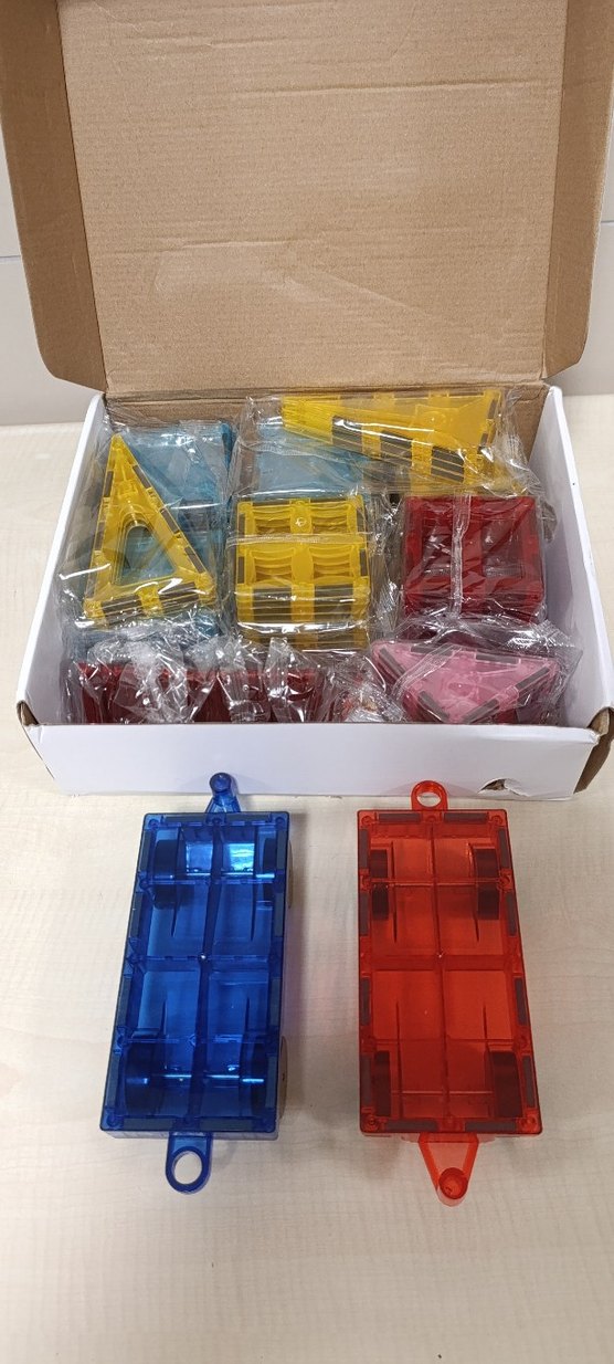 100 PARÇA BÜYÜK BOY ARABALI MANYETİK LEGO BLOKLAR - Görsel 4