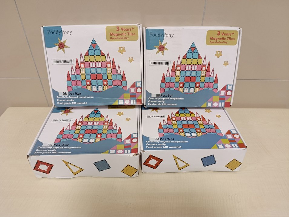 100 PARÇA BÜYÜK BOY ARABALI MANYETİK LEGO BLOKLAR - Görsel 2