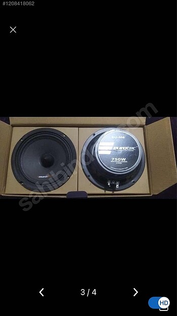 Eurotec 16 cm midrange 750 w sıfır