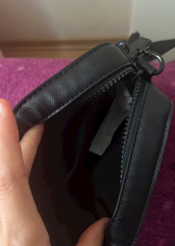 Stradivarius Siyah Deri Kadın Çapraz Çanta