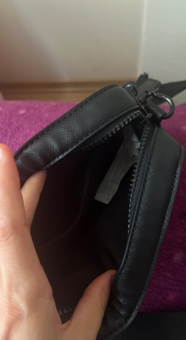 Siyah Deri Kadın Çapraz Çanta - Görsel 2