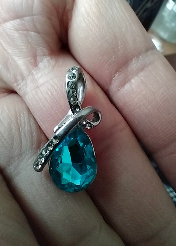 Turkuaz Taşlı Kadın Kolye Ucu - Görsel 2