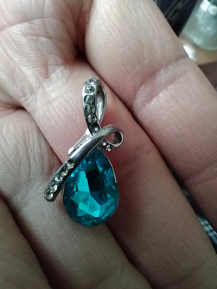 Turkuaz Taşlı Kadın Kolye Ucu - Görsel 2