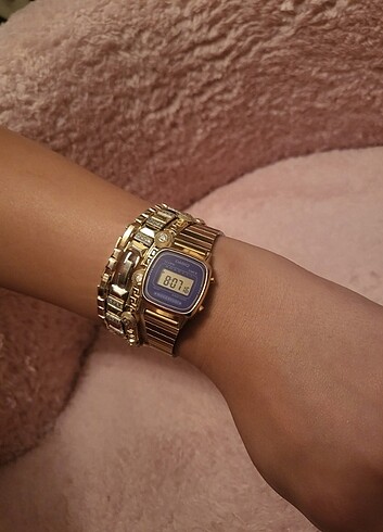 Beden Casio gerçek marka altın rengi kadın saat