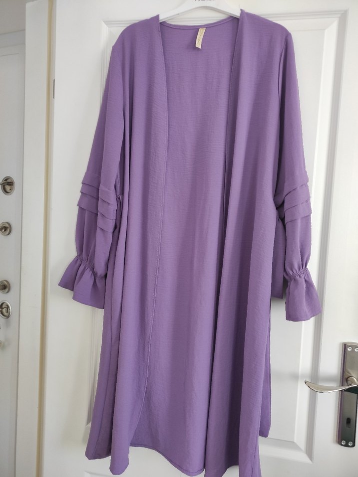 Mor Uzun Bohem Kadın Sabahlık - Görsel 3