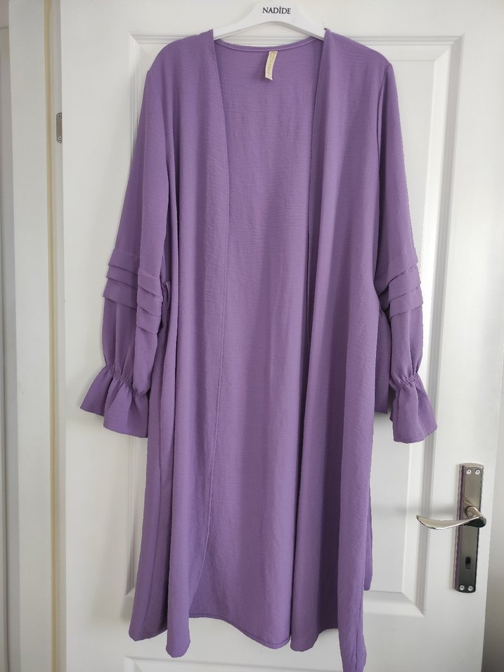 Mor Uzun Bohem Kadın Sabahlık - Görsel 2