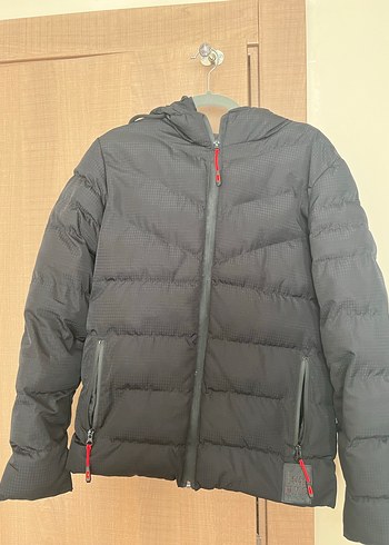 Siyah Fermuarlı Erkek Mont