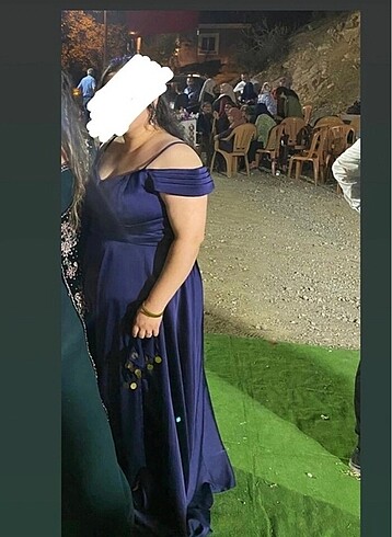 xl Beden lacivert Renk Abiye