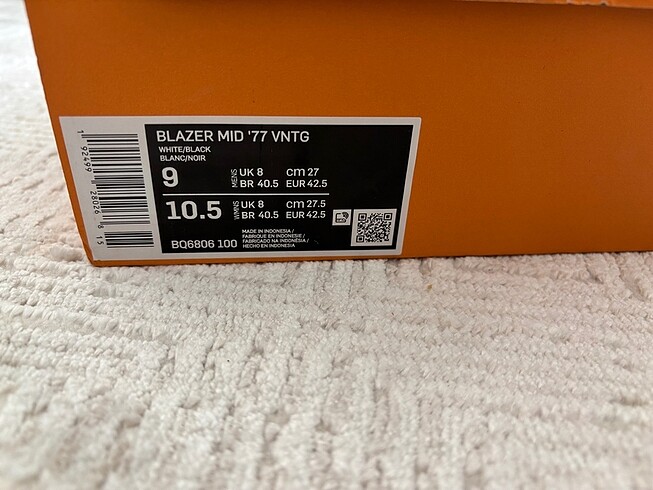 42.5 Beden beyaz Renk Nike blazer mid