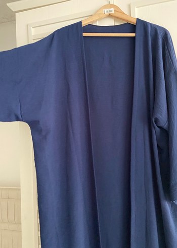 Lacivert Uzun Kadın Kimono/Abaya - Görsel 6