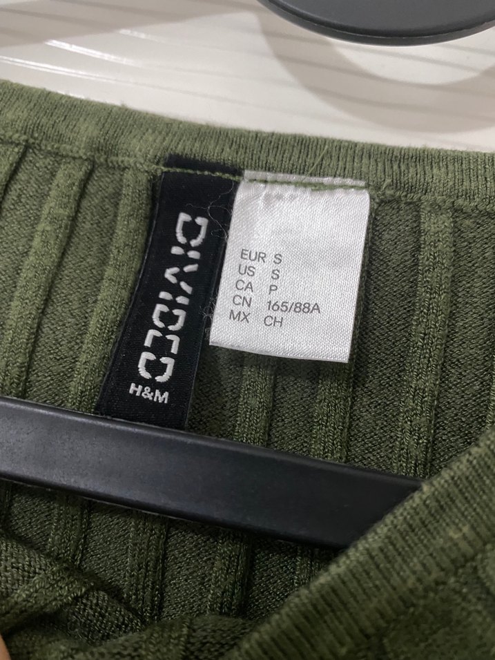 Kadın Haki Örgü Yüksek Yakalı Atlet - Görsel 3