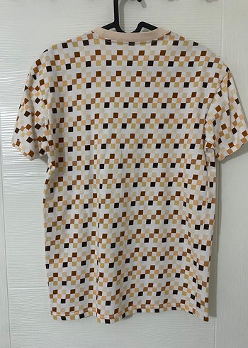 Bej Kareli Vans Kısa Kollu Tişört - Görsel 4