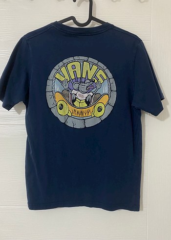 Lacivert Baskılı Erkek Vans Tişört - Görsel 3