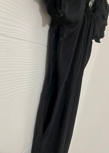Siyah Midi Elbise - Görsel 6