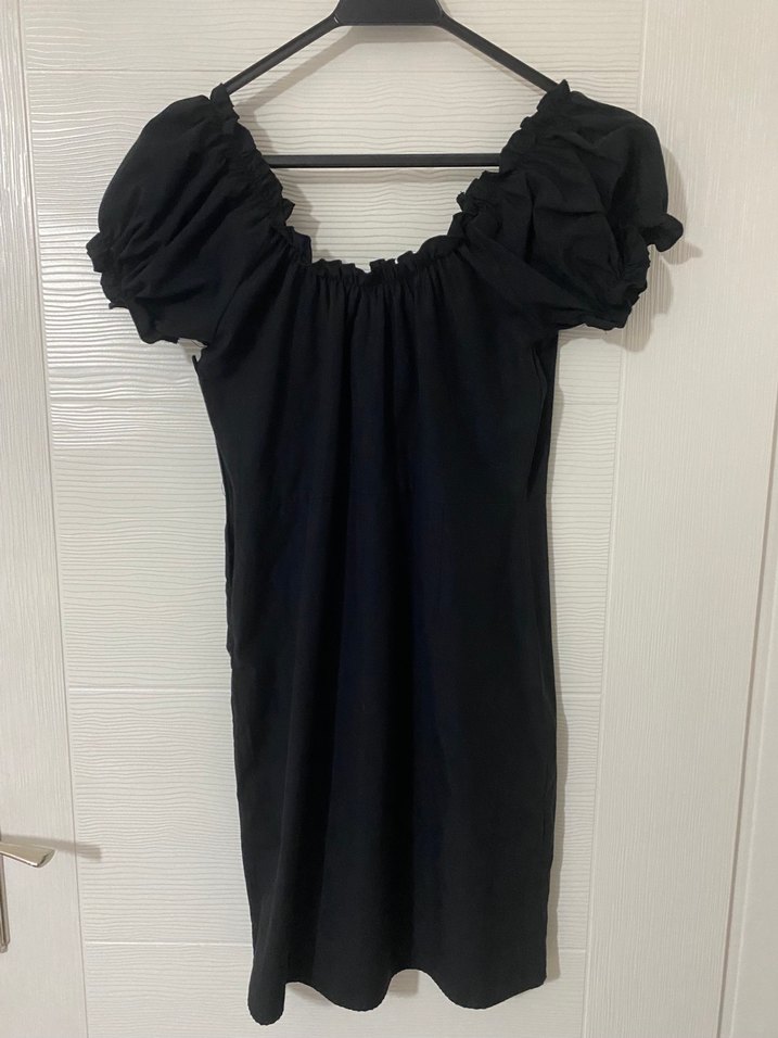 Siyah Midi Elbise - Görsel 5