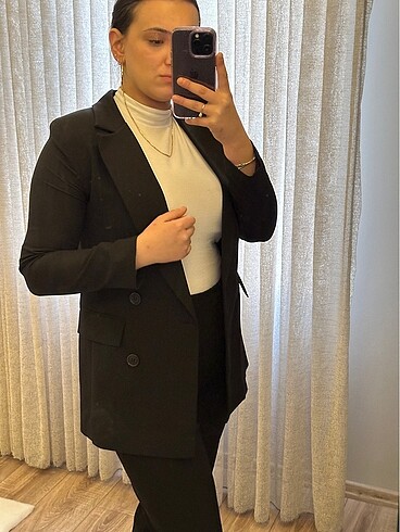 Düz siyah Blazer ceket