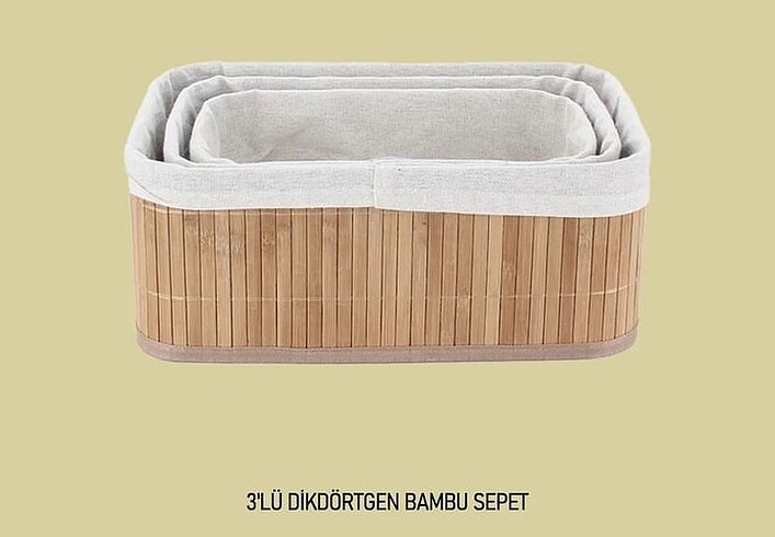 3?lü bambu sepet