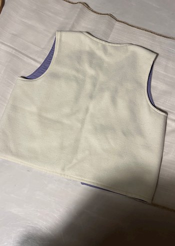 Kız Çocuk Nakışlı Beyaz civciv desenli  Yelek - Görsel 3