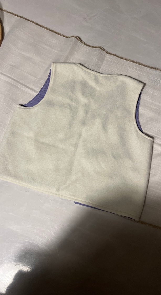 Kız Çocuk Nakışlı Beyaz civciv desenli  Yelek - Görsel 3