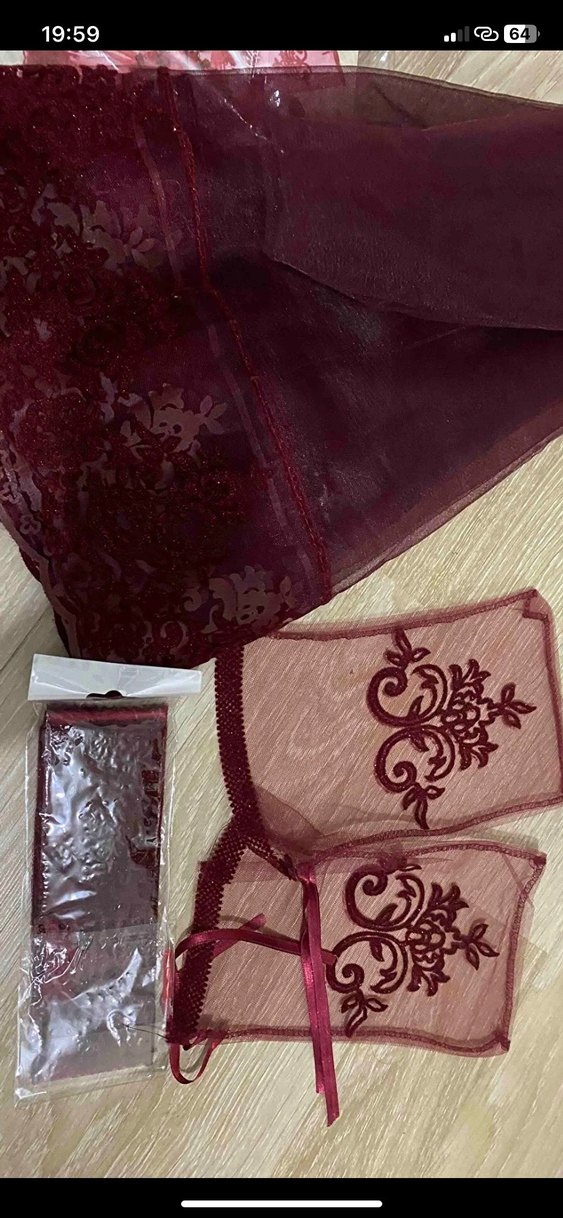 Bordo Dantel Bohem Gelin Aksesuarı - Görsel 2