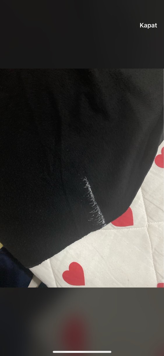 Düğmeli Siyah Kadın Panço - Görsel 2