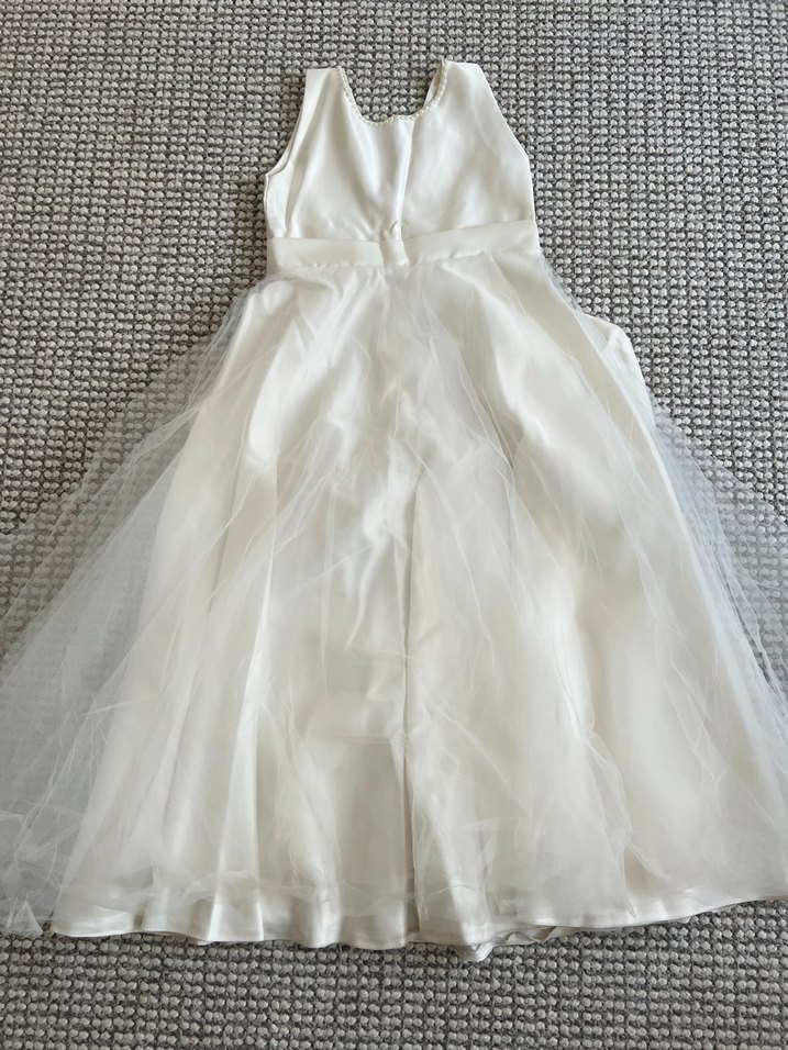 Uzun Beyaz Strappy A Kesim Gelinlik - Görsel 4