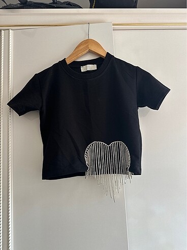 Taşlı mini üst