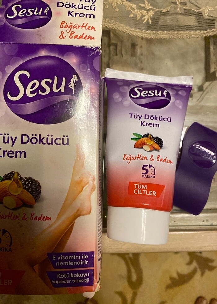 Sesu Tüy dökücü krem 150ml yeni hiç kullanılmadı ambalajlı - Görsel 4