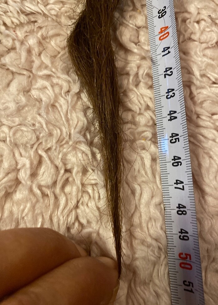 Doğal Gerçek Saç 50cm 27?. 0 Gerçek Saçtır800 gr olup 1 kg yakın - Görsel 5