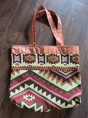 Kilim desen otantik tasarım çanta 