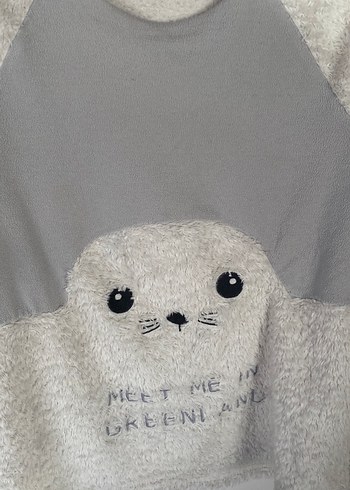 Beyaz polar üst kasın gecelik - Görsel 7