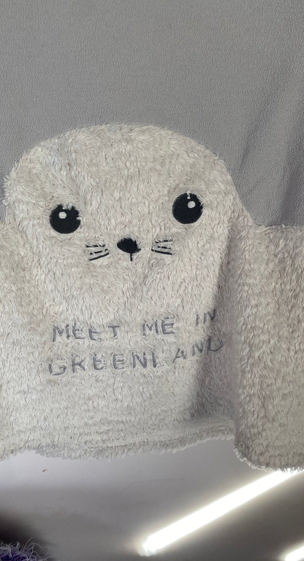 Beyaz polar üst kasın gecelik - Görsel 2