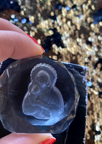 Şeffaf taş melek anne tasvirli - Görsel 5