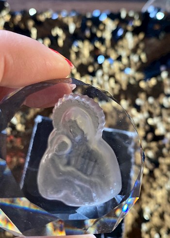 Şeffaf taş melek anne tasvirli - Görsel 6