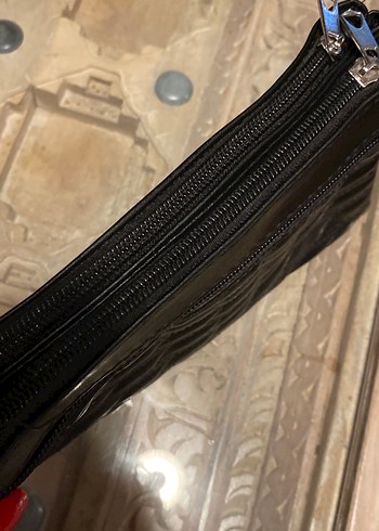 Kadın Siyah Deri Fermuarlı Clutch Cüzdan - Görsel 2