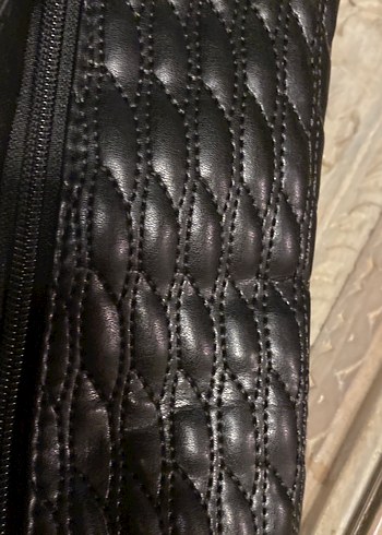 Kadın Siyah Deri Fermuarlı Clutch Cüzdan - Görsel 10