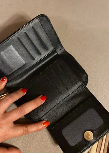 Kadın Siyah Parlak Deri Cüzdan - Görsel 11