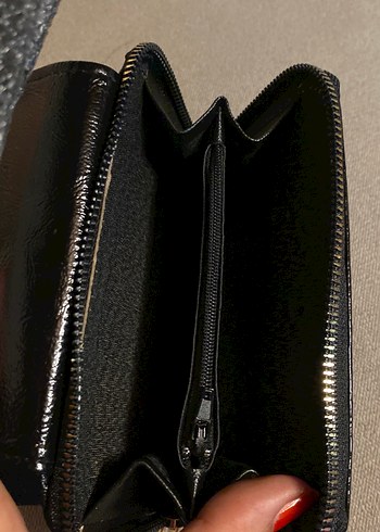 Kadın Siyah Parlak Deri Cüzdan - Görsel 7