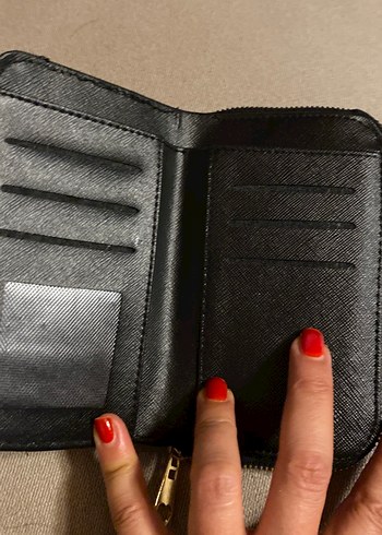 Kadın Siyah Parlak Deri Cüzdan - Görsel 10