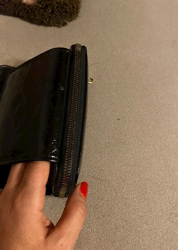 Kadın Siyah Parlak Deri Cüzdan - Görsel 4