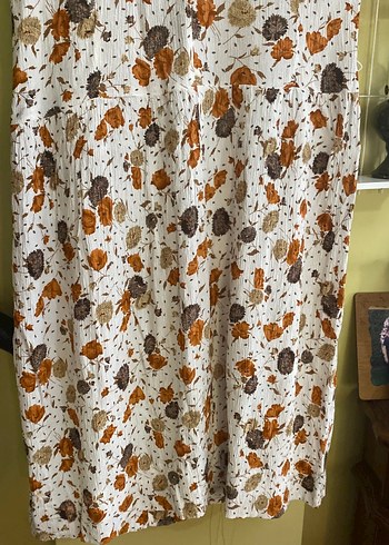 Bohem Tarzı Uzun Bağlama Desenli elbise - Görsel 7