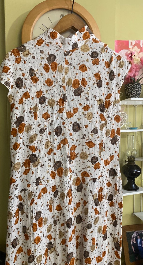 Bohem Tarzı Uzun Bağlama Desenli elbise - Görsel 2