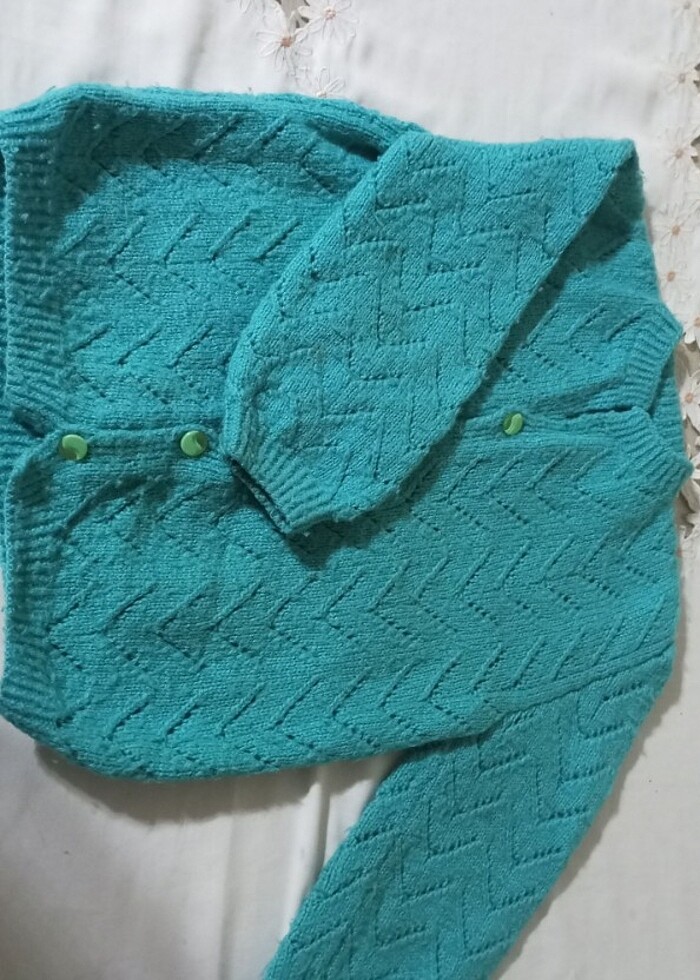 El emeği örgü yelek ,ceket  - Görsel 3